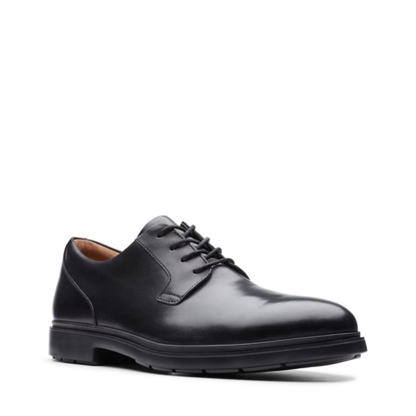 Clarks Mens Un Tailor Tie Wide Fit Shoes Black | CA-8471950